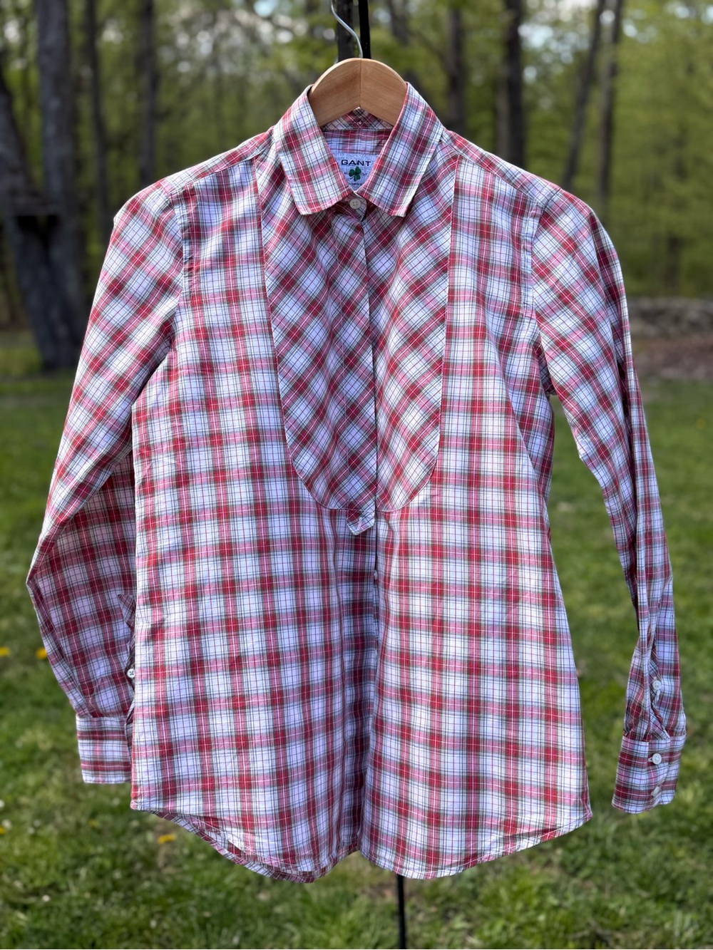 Gant x Michael Bastian Pleated  bib-front (or tuxedo-front) plaid shirt